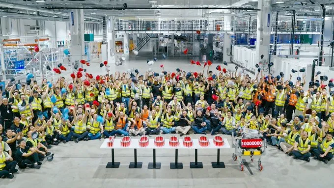 Tesla celebrates producing 10 millionth drive unit