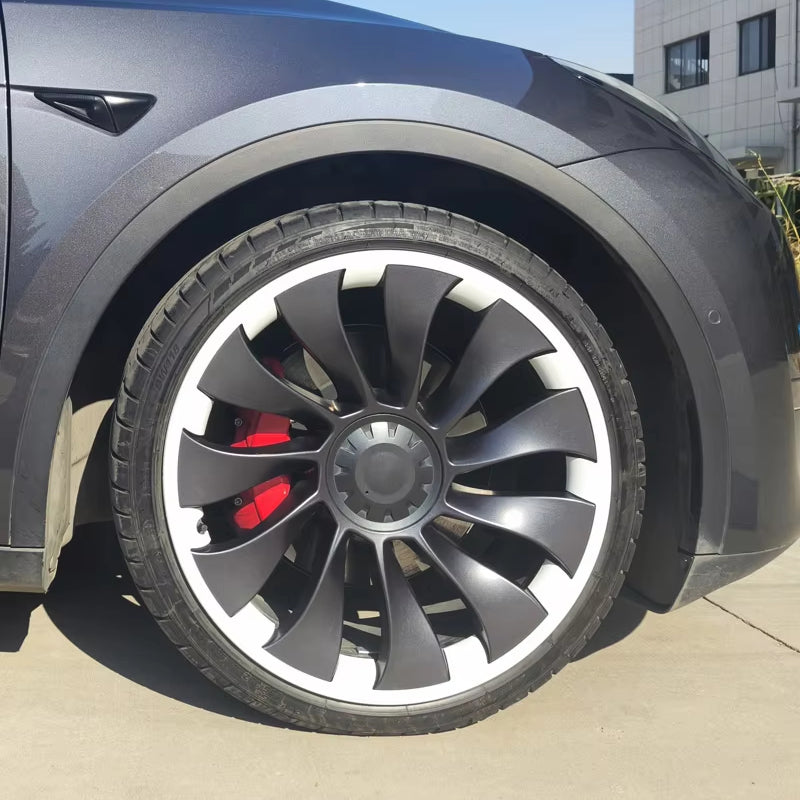 21" Precision-Fit Wheel Rim Protector Segmented Snap-On Installation Decorative Cover For Tesla Model Y