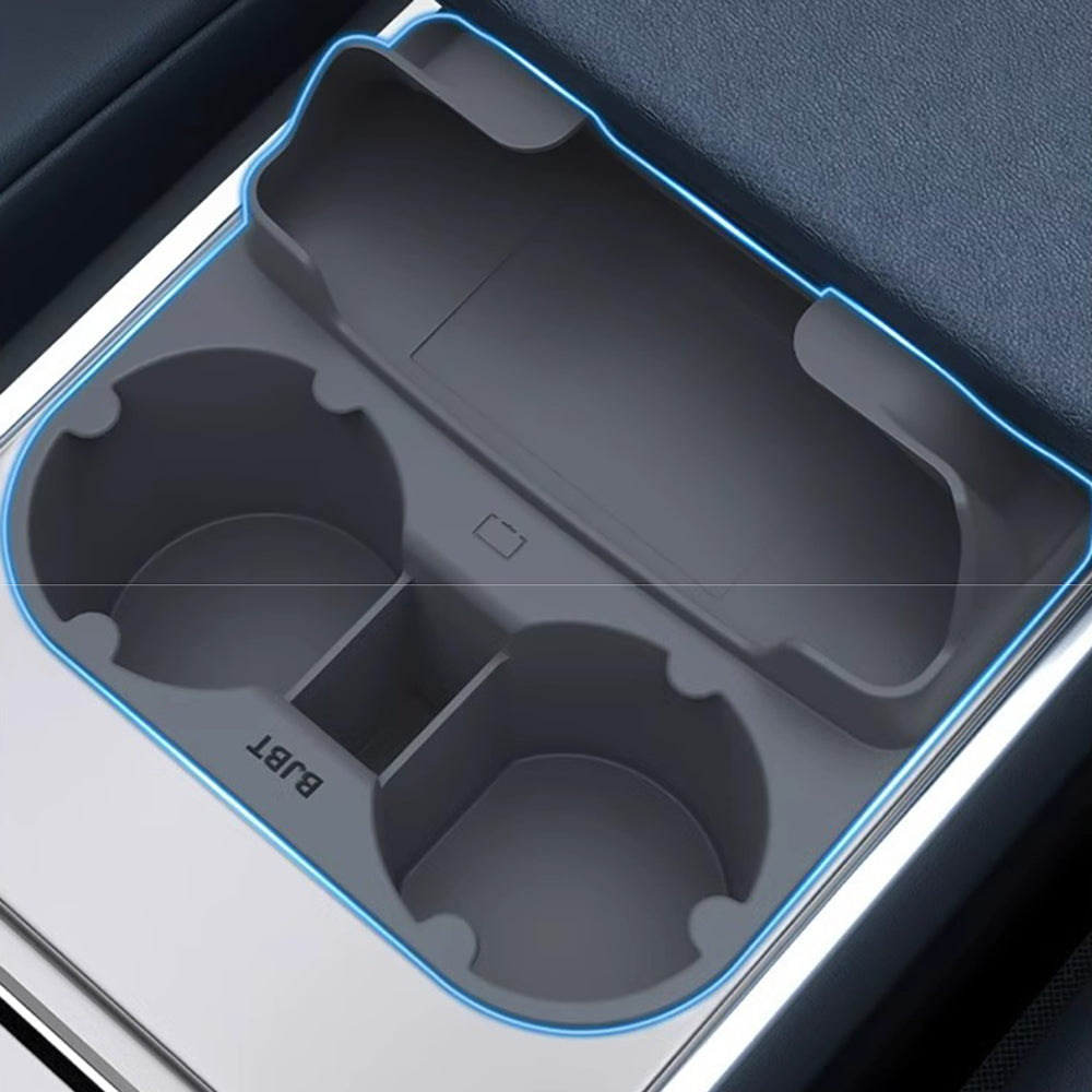 Central Console Integrated Cup Holder Storage Box For MODEL 3/Y