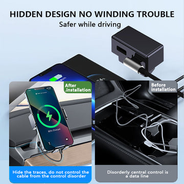 Universal Dual Port OBD Charging Docking Station for Tesla Model 3/Y/X/S