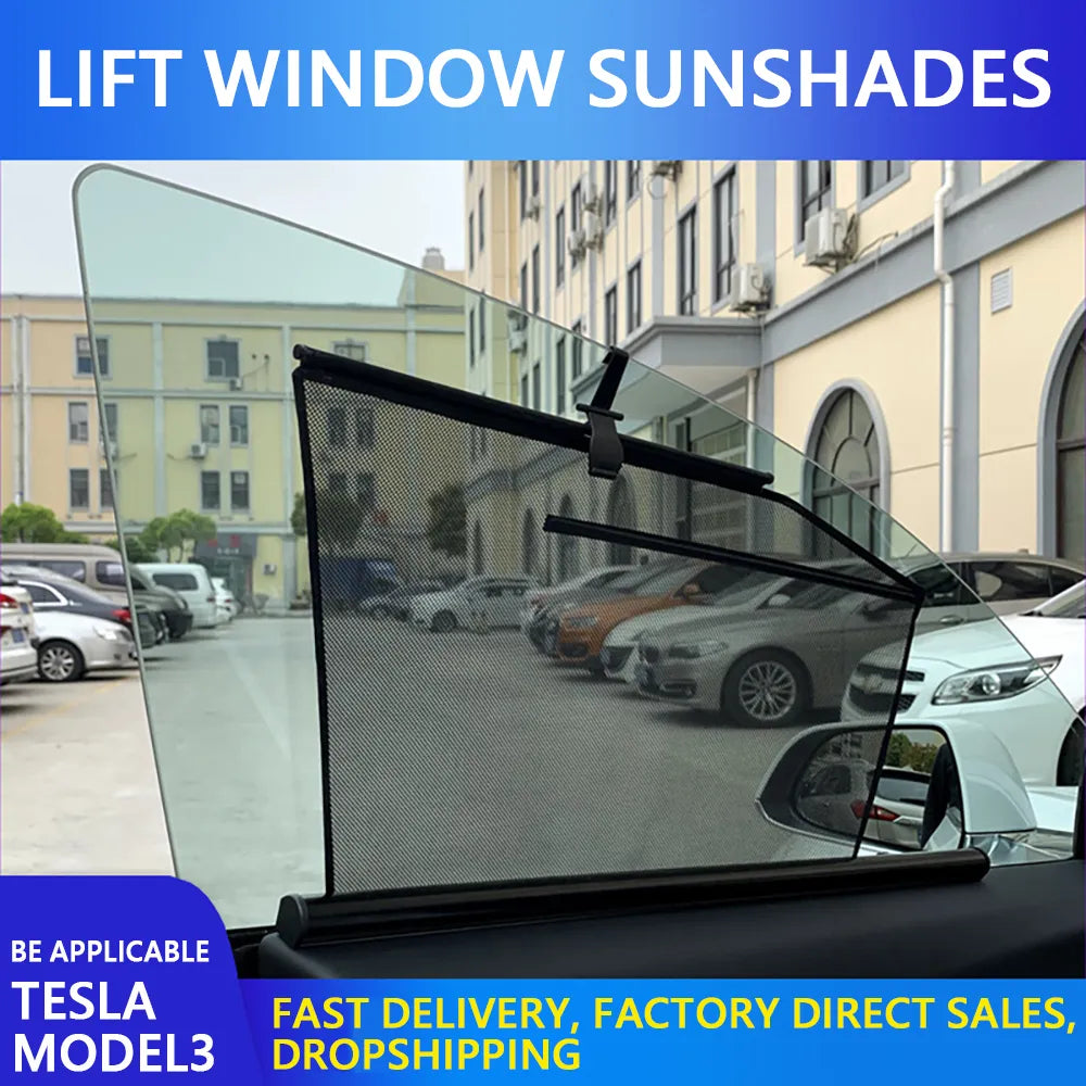 Ventilated Side Window Sunshade Kit: Sunscreen Net for Enhanced Sun Protection for 2023 Tesla Model Y