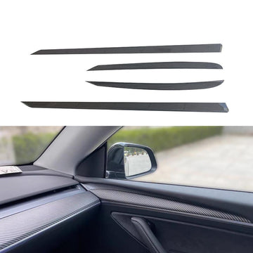 Real Carbon Fiber Door Panel Interior Triming For Tesla 2022  Model X/S