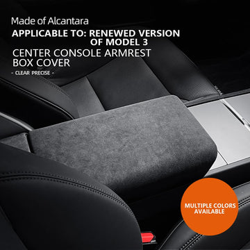 Alcantara Center Console Armrest Box Cover Interior Accessories Decorative Cover For Tesla Model 3 highland