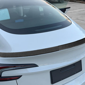 Epoxy carbon fiber rear wing Decoration panels(2 Pcs) for Tesla Model 3 Highland