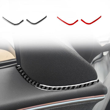 Epoxy carbon fiber Decoration strip at the bottom of the speaker at the A-pillar position Tesla Model 3 Highland(2 Pcs)