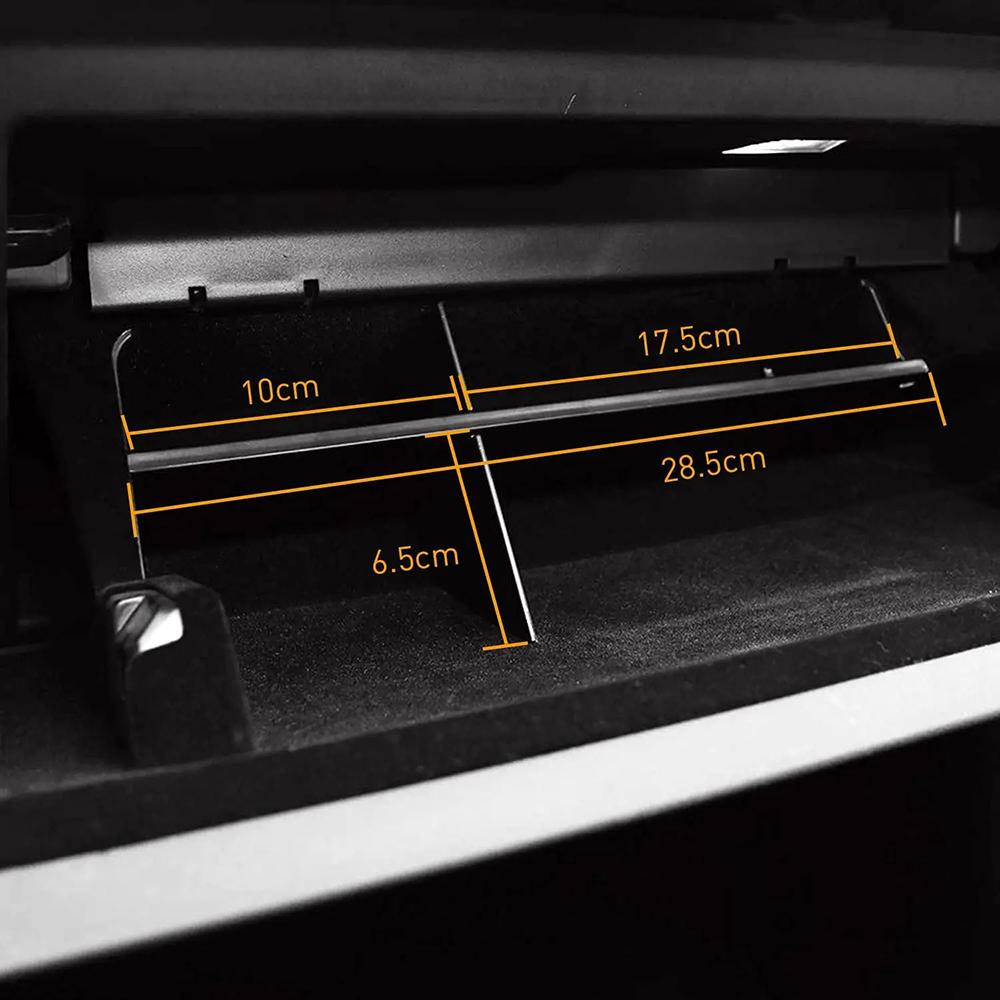 Durable ABS Glove Box Organizer for Tesla Model 3/Y, Efficient Storage Solution