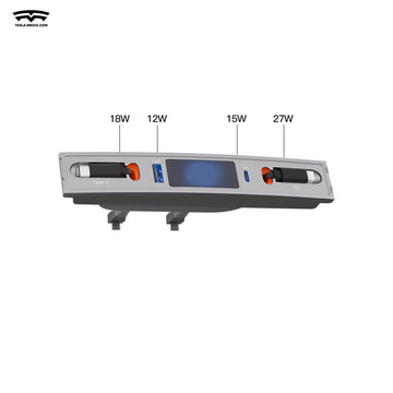 Retractable 4 in 1 Fast Charge USB Hub Center Console Docking Station For Tesla Model 3/Y