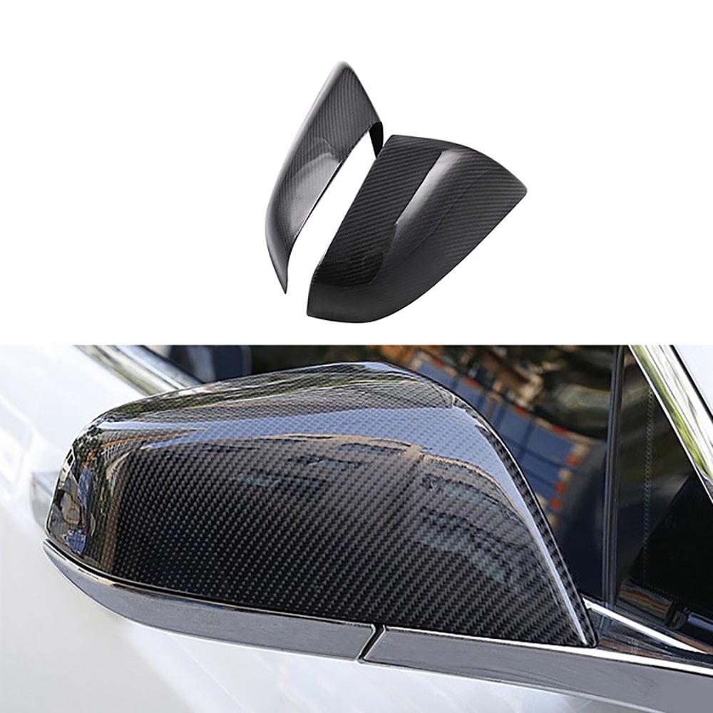 Carbon fiber rearview mirror cover, reverse mirror housing, mirror cover, mirror housing installation for Tesla Model S (2014-2020)