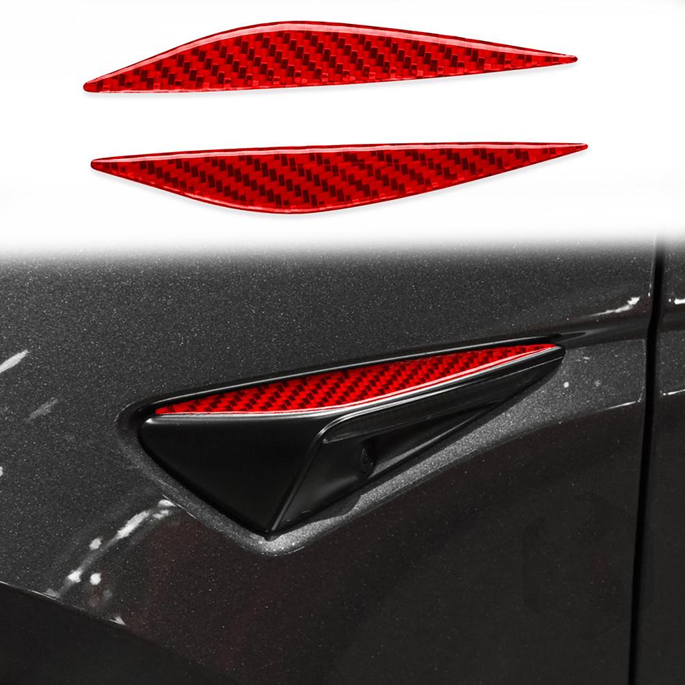 Tesla Carbon Fiber Side Camera decorative Sticker for Tesla Model Y 2020-2024 Model 3 2017-2023