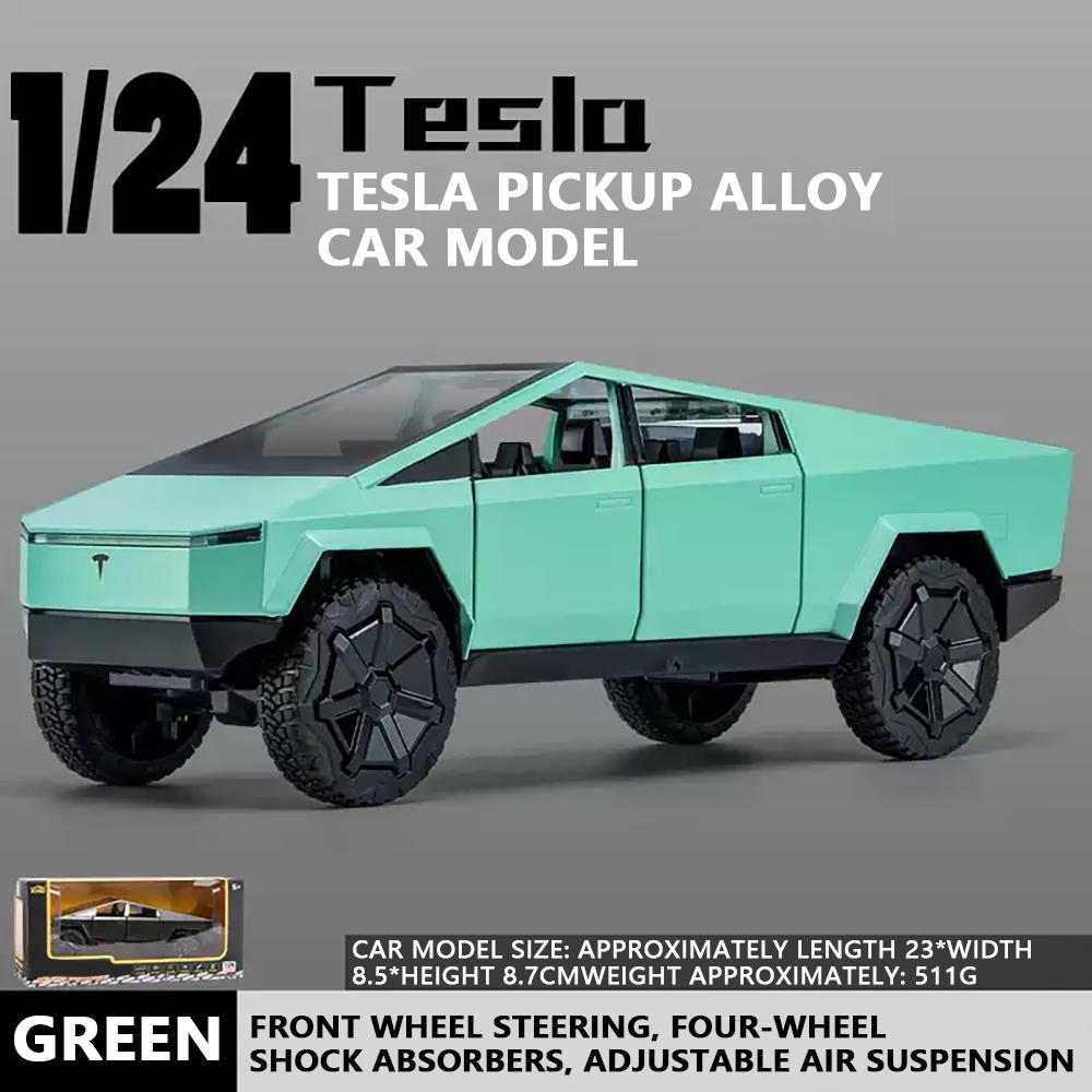 1:24 Scale Alloy Diecast Cybertruck Model, a High-Quality Replica with Sound and Light Features, Ideal For Tesla Enthusiasts