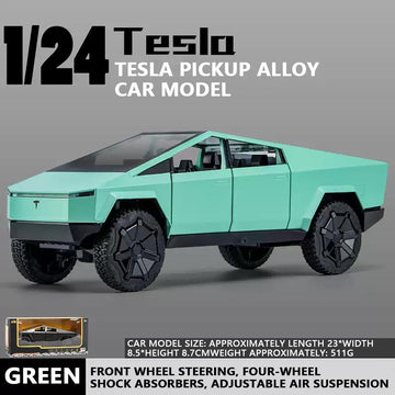 1:24 Scale Alloy Diecast Cybertruck Model, a High-Quality Replica with Sound and Light Features, Ideal For Tesla Enthusiasts