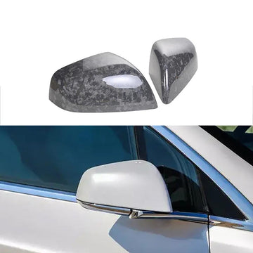 Carbon Fiber Rearview Mirror Cover Reverse Mirror Housing Cover for Tesla Model X (2016-2024)