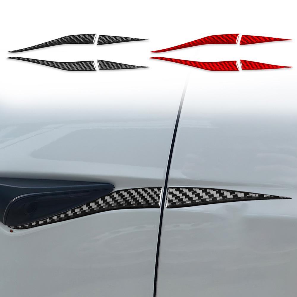 Epoxy resin carbon fiber exterior triming, suitable for Decoration stickers next to the camera/turn signal for Tesla Model 3 Highland(2 Pcs)