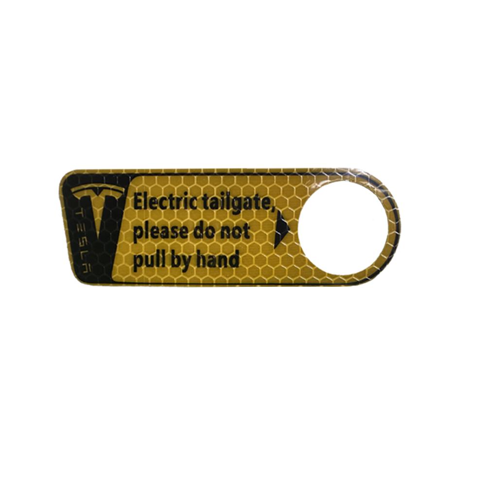 Trunk Warning Sticker Electric Tailgate Reflective Warning Sticker for Tesla Model 3/Y