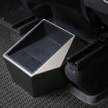 Under Seat Storage Box Cybertruck Style Organizer With Tissue Box And Removable Trash Bin For Tesla Model Y