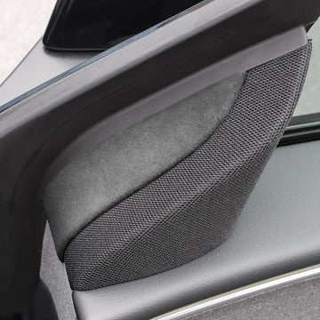 A-Pillar Speaker Alcantara Decorative Protective Sticker Interior Accessories For Tesla Model 3 Highland（2 Pcs）