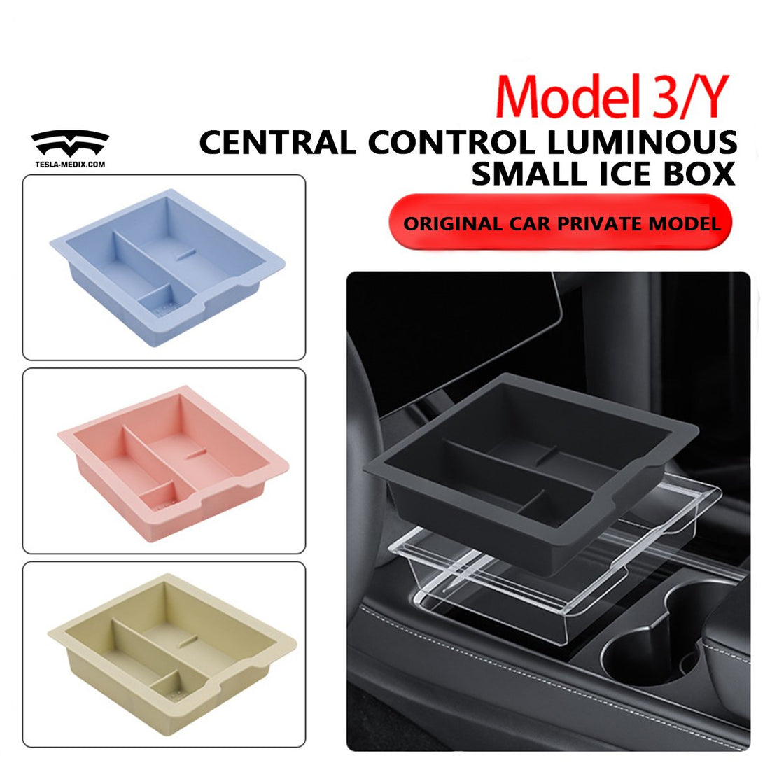 Central Console Storage for Tesla Model 3/Y