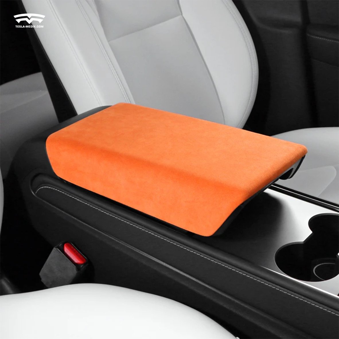 Alcantara Wrap Armrest Box Cover Panel Triming Center Console Sticker Car For Tesla Model 3/Y