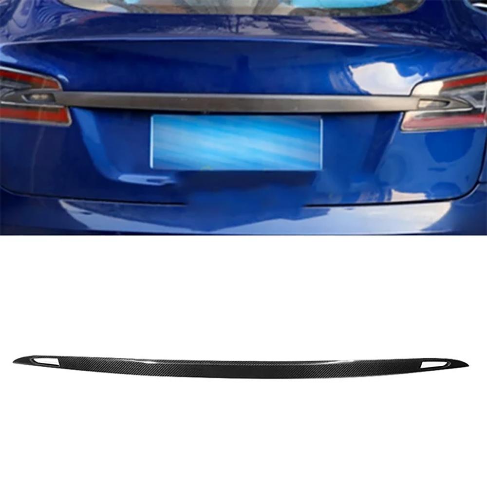 Carbon fiber trunk decoration strip, tailgate bright strip, tailgate decoration strip modification for Tesla Model S (2016-2021)