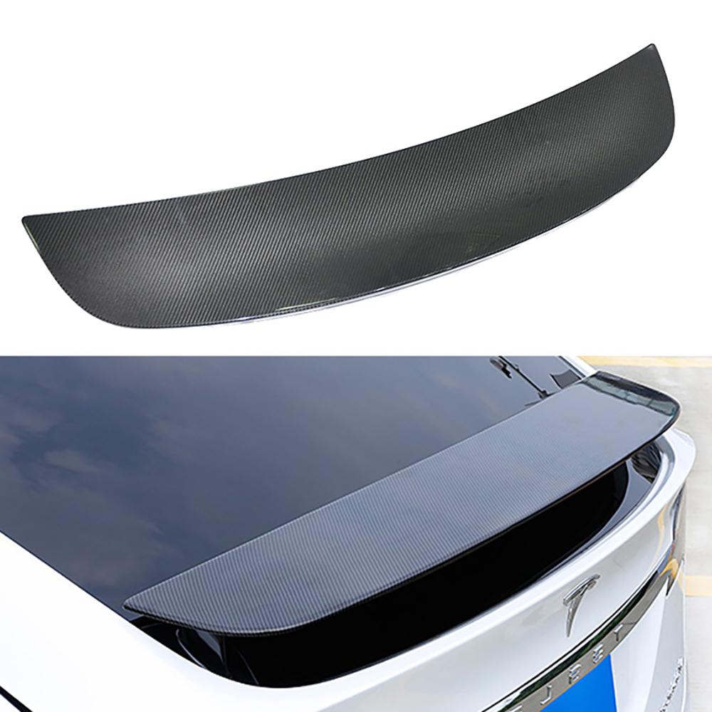 Carbon Fiber Tail Fixed Wind Wing Rear Spoiler Tail Wing Modification for Tesla Model X (2016-2024)