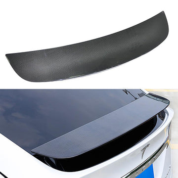 Carbon Fiber Tail Fixed Wind Wing Rear Spoiler Tail Wing Modification for Tesla Model X (2016-2024)