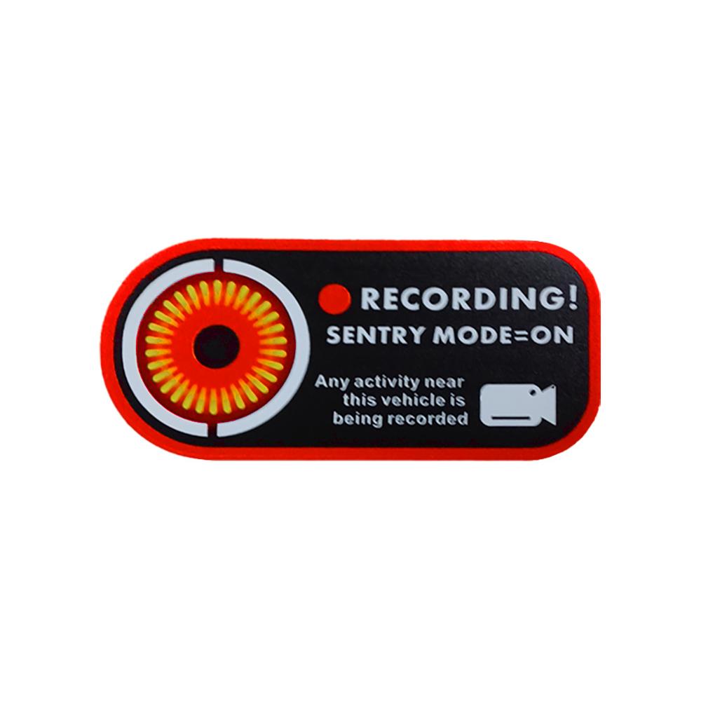 Sentry Mode Warning Sticker Static Electric Sticker Car Sticker 2PCS for Tesla Model 3/Y/S/X