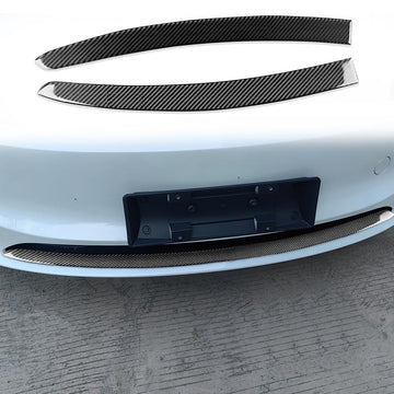 Front lip Decoration stickers for Tesla Model 3（2 Pcs）