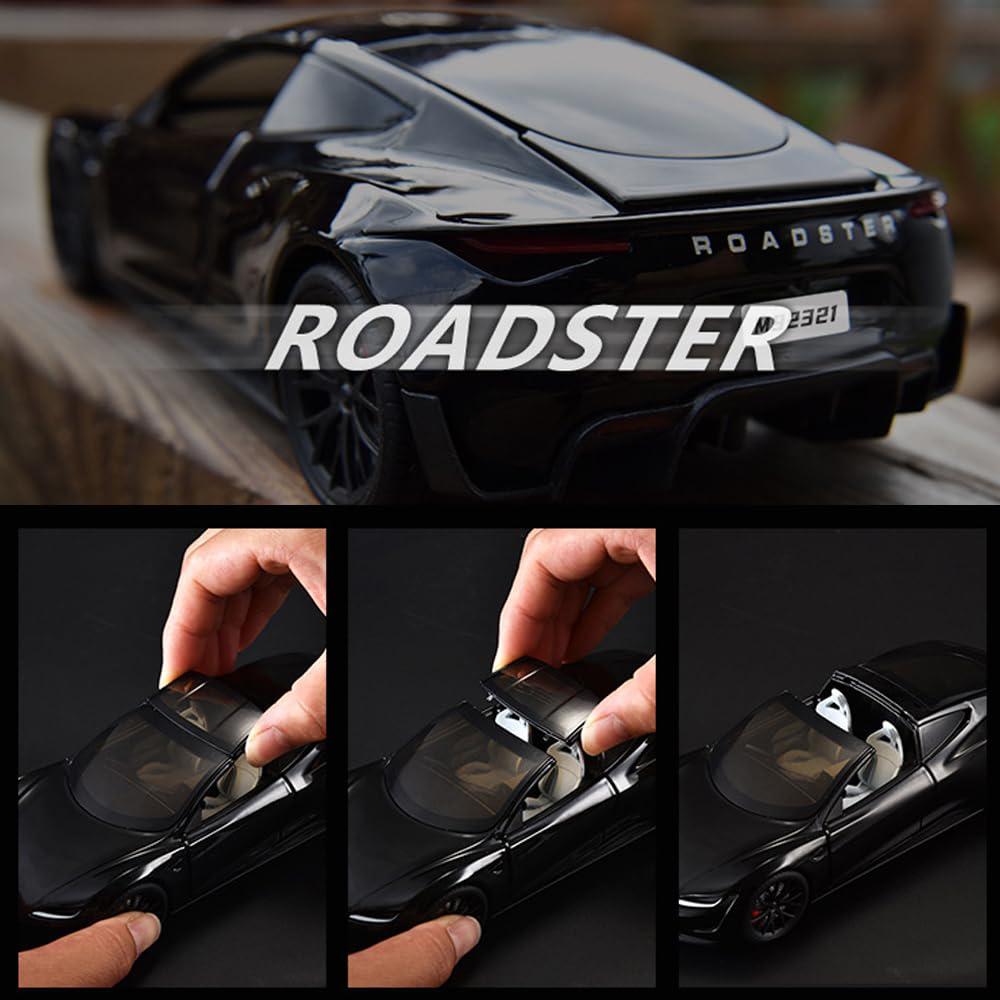 Tesla Roadster Space Edition Toy Car - Pull-Back Action, Music Feature