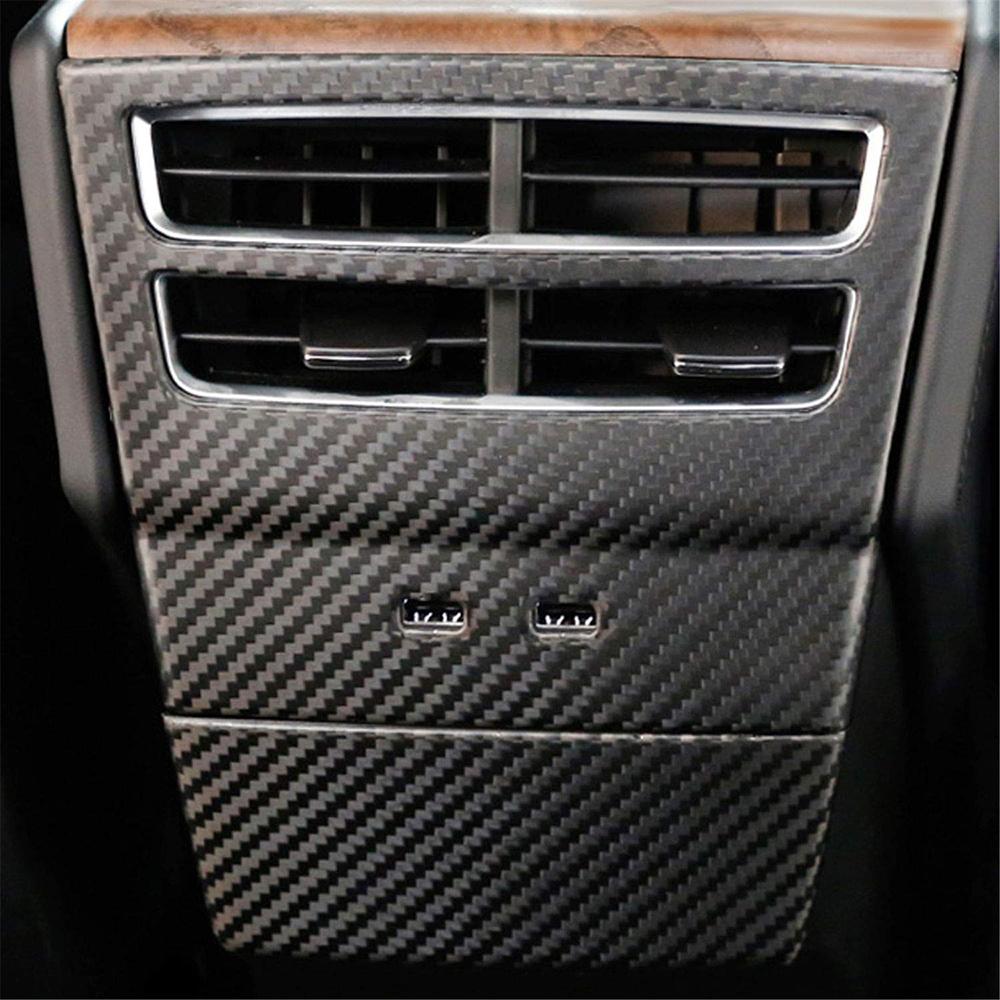 Marble rear air conditioning vents Forged carbon fiber interior for Tesla Model X (2016-2021) S (2014-2020)