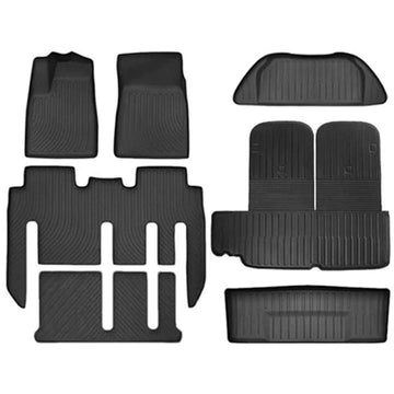 All-Weather TPE Floor Mats [Left Rudder] (only for seven seats) for Tesla Model X