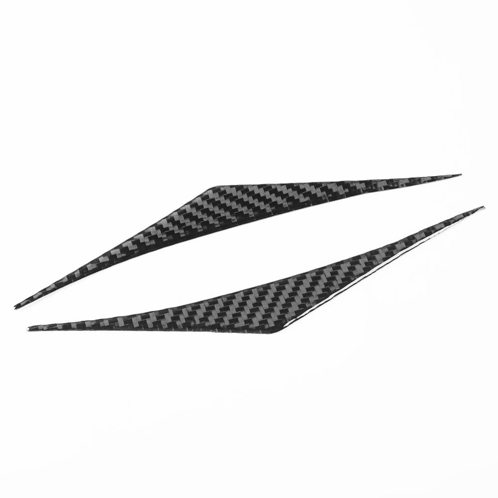 Epoxy Carbon Fiber Headlight Light Eyelid Panel headlamp Eyebrow Decoration Strip Trim Stickers for Tesla Model 3 Highland (set of 2 Pcs)