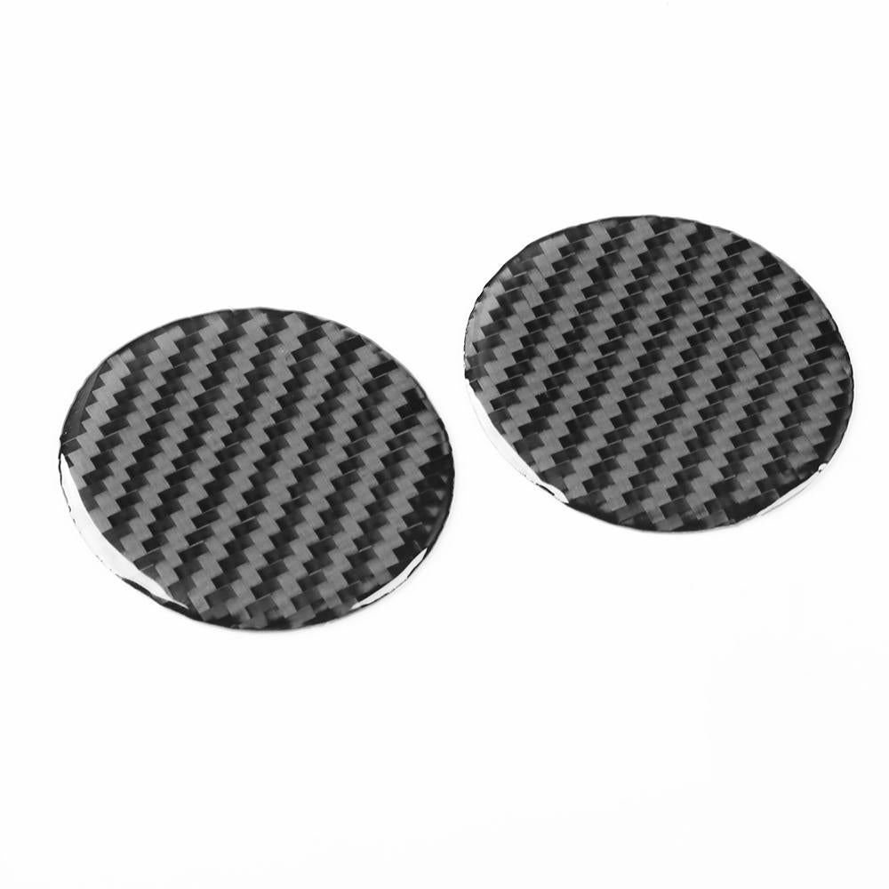 Epoxy Carbon Fiber Front and Rear Body Trailer Hitch Switch Panel Cover Decoration Stickers (set of 2 Pcs) for Tesla Model 3 Highland