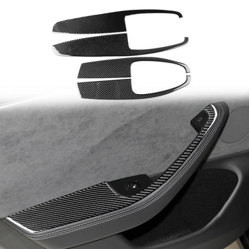 Epoxy  Carbon fiber door armrest stickers for Tesla Model 3 Highland(4 Pcs)