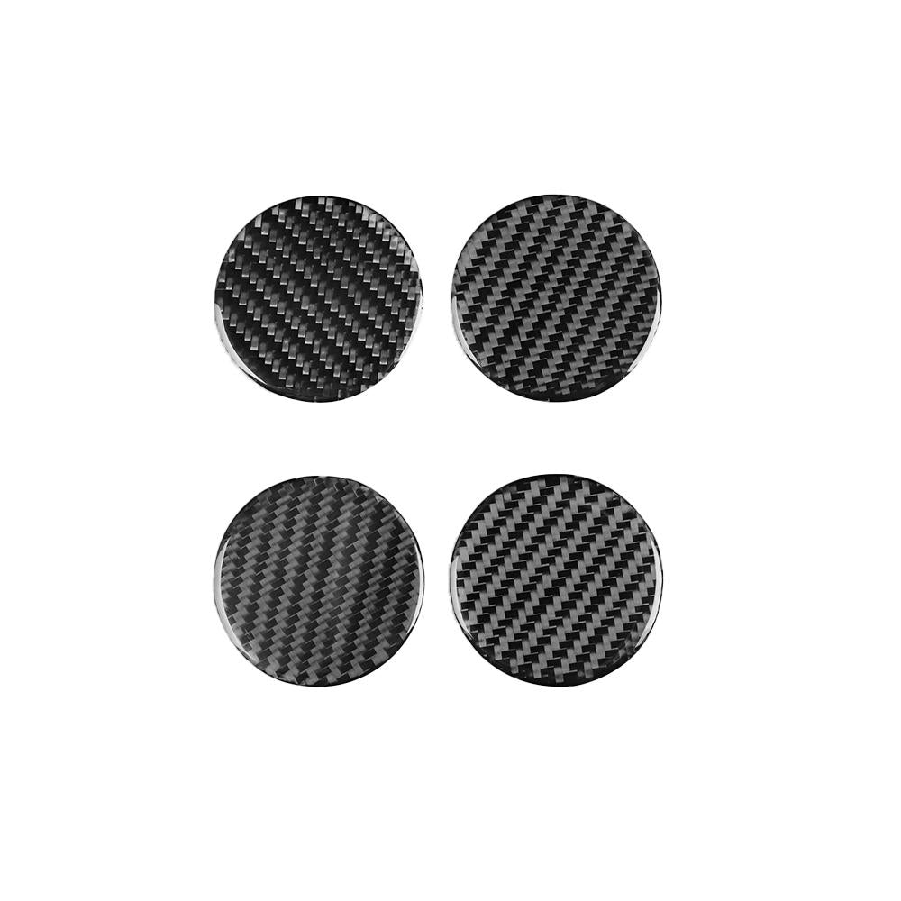 Wheel Center Epoxy Carbon Biber Decoration Stickers For Tesla Model 3 Highland(4 Pcs)