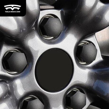 Wheel Center Hub Cap Kit with Logo, Hubcaps Accessories for Tesla Model 3/Y