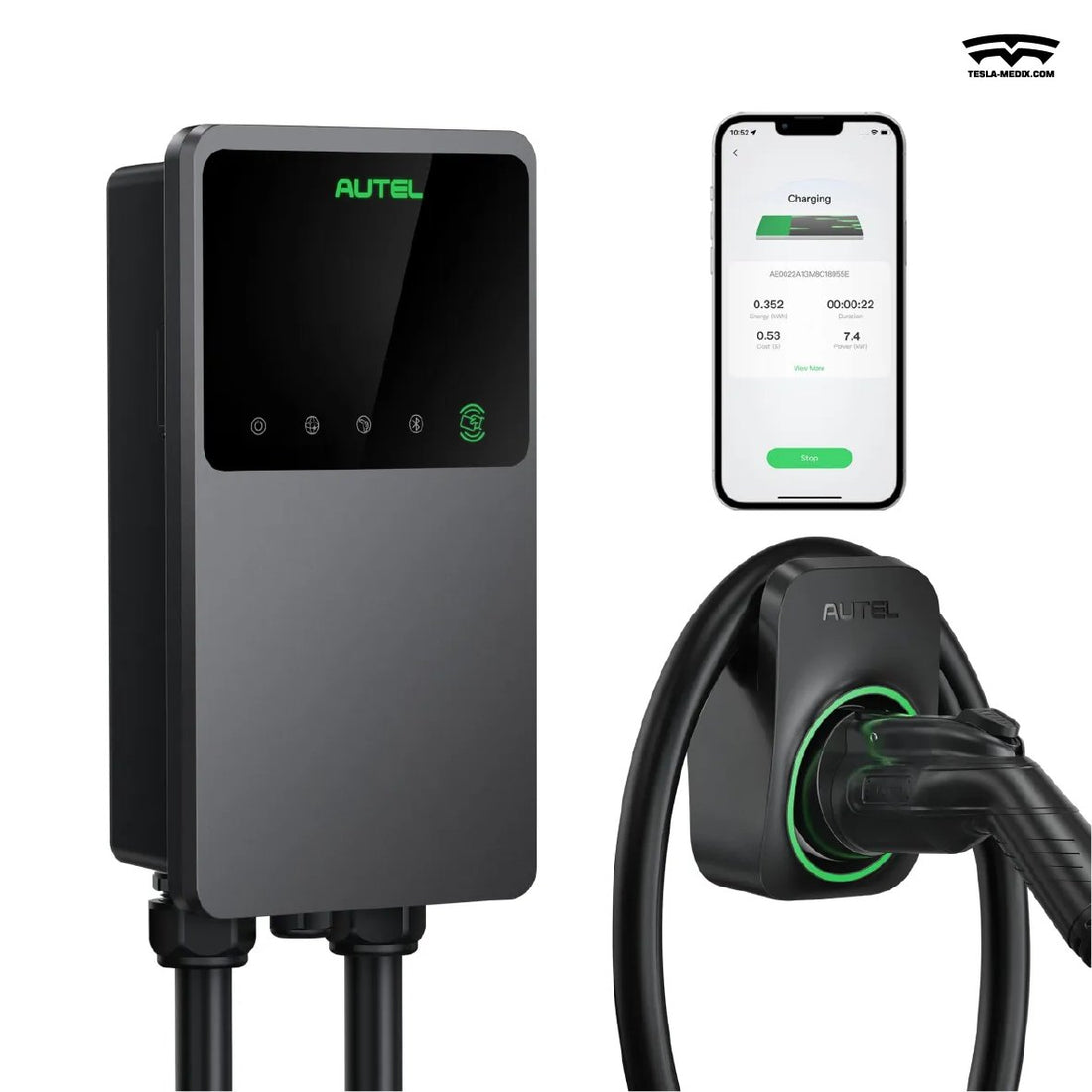 US - MaxiCharger Home 40A - AC Wallbox EV Charger With Separate Holster for Tesla Model 3/Y/S/X