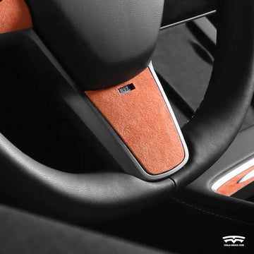 Alcantara Steering Wheel Cover Frame Triming Interior Triming Car Styling Accessories For Tesla Model 3/Y