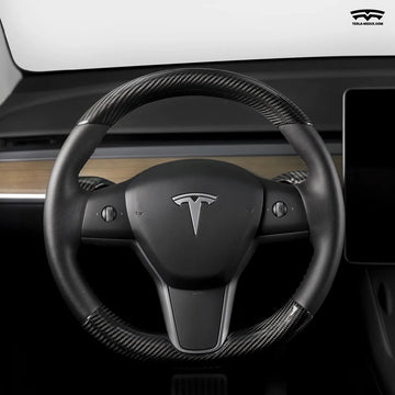 Real Carbon Fiber Steering Wheel Cover for Tesla Model 3/Y