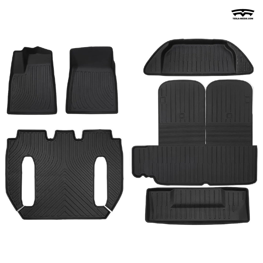 All-Weather & All-Season TPE Car Floor Mats [Left Rudder]（Only for six seats）for Tesla Model X