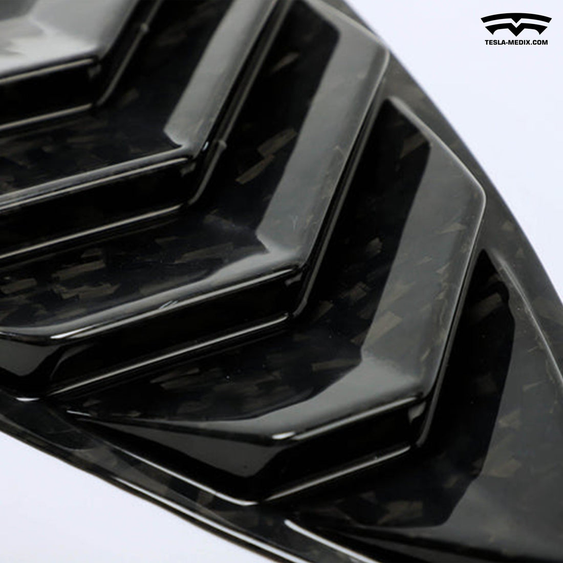 Genuine Carbon Fiber Rear Quarter Glass Louvres Trims for Tesla Model Y