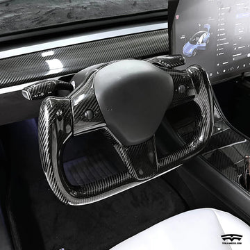 Full Carbon Fiber Yoke Steering Wheel 【Style 29】For Tesla Model 3/Y