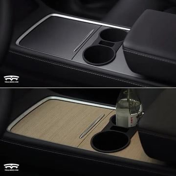 Wood Center Console Cover for Tesla Model 3/Y