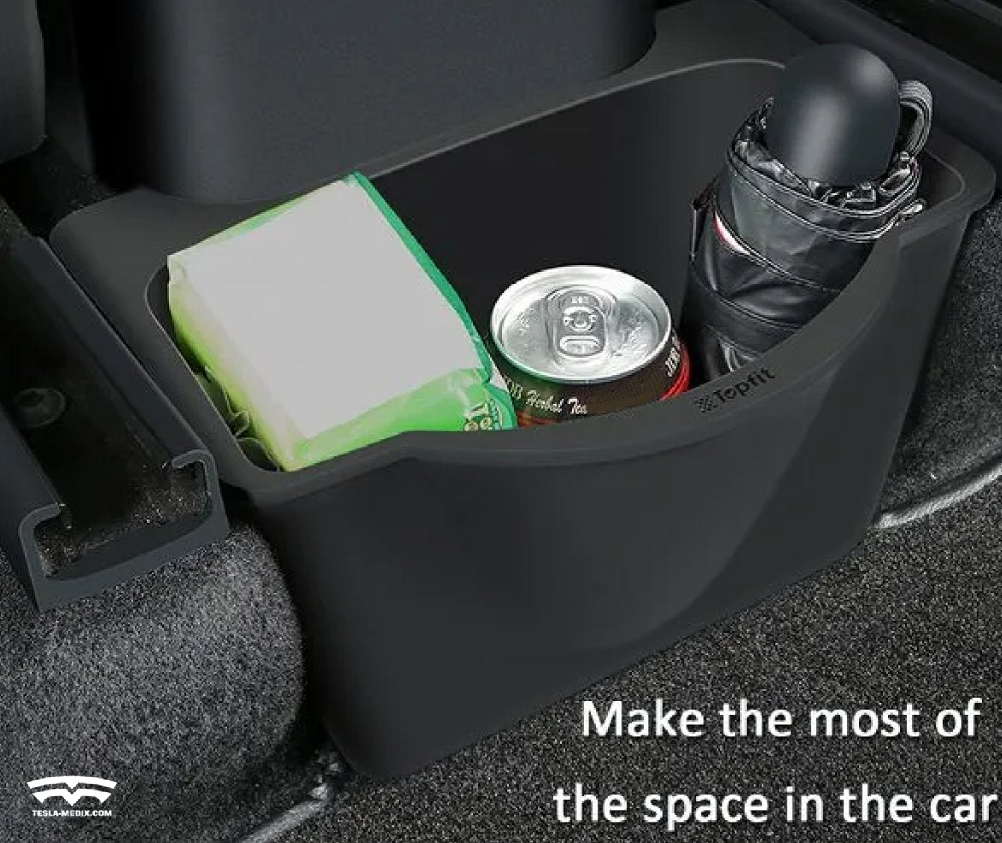 Storage Tray Silicone Rear Storage Box for Tesla Model Y